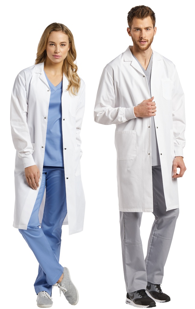 2068SRB Bata de Laboratorio con Puño Elástico UNISEX